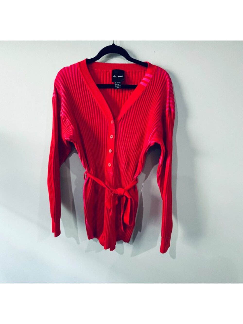 Adidas Ivy Park Pink And Red Ribbed Romper Size S